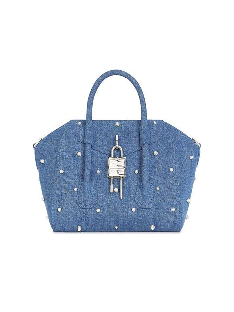 givenchy mini antigona street style|mini antigona lock denim tote bag.